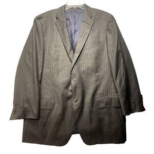 Vitale Barberis Canonico Super 120s Wool Blazer Jacket Men's Sz 60R Gray Stripe